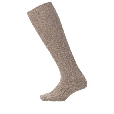 Oims Knee Wool Sock - Natural brown (5 pack)